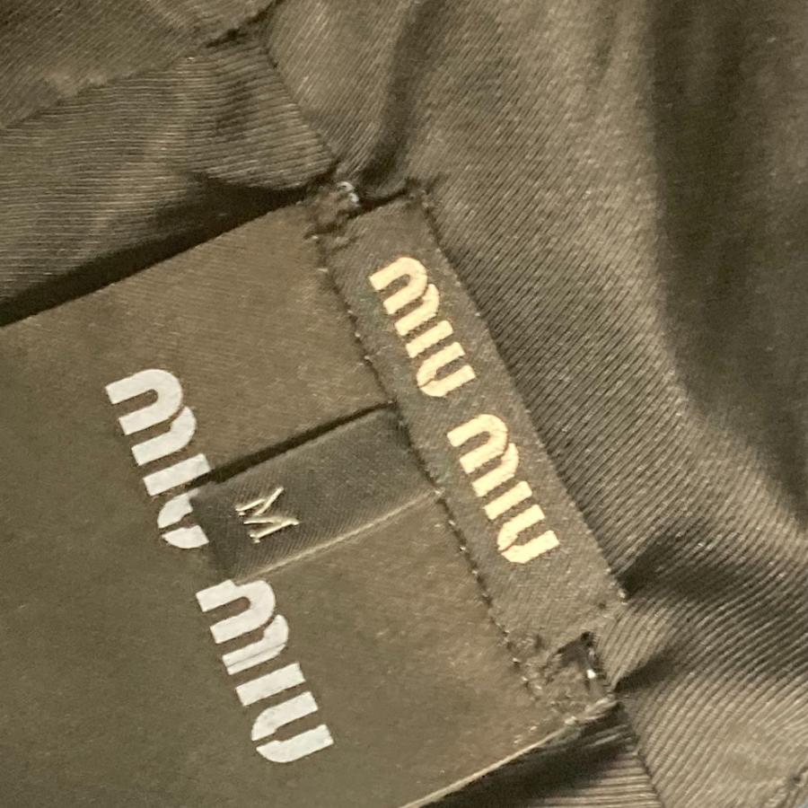 美品 MIUMIU ミュウミュウ 5HC196 ロゴ ハット帽 帽子 バケットハット ボブハット デニム ハット ブルー レディース【中古】 | miu miu | 07