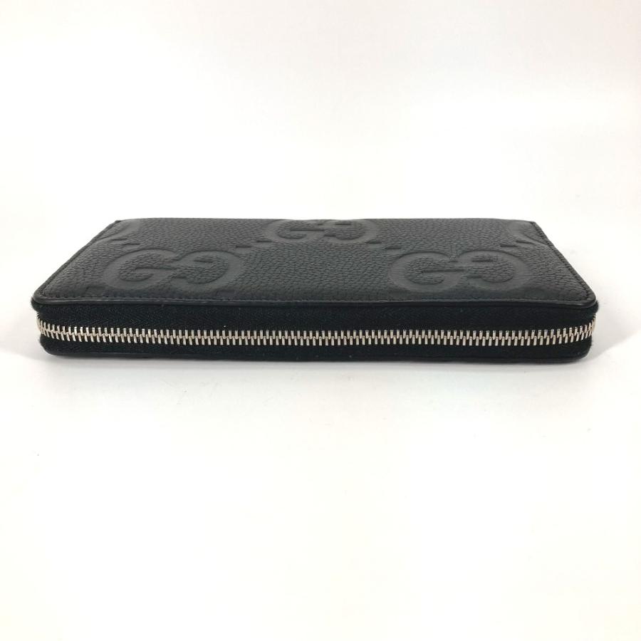 美品 GUCCI グッチ 739482 ジップウォレット ラウンドファスナー ジャンボ GG  長財布 ブラック メンズ【中古】 | GUCCI | 02