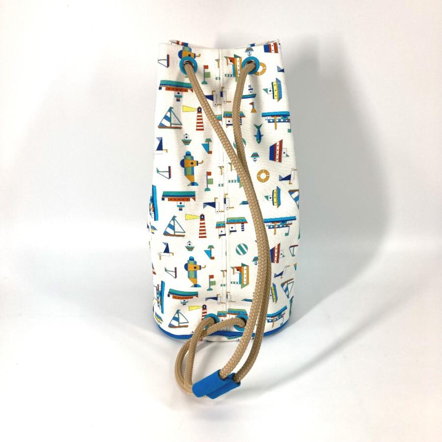 美品 HERMES エルメス プティシャルティエ ベビー BABY 赤ちゃん 巾着バッグ マリンプリント ショルダーバッグ【中古】 | HERMES | 01