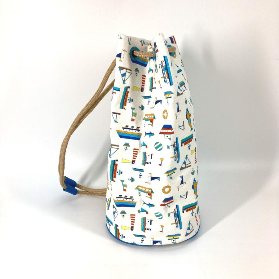 美品 HERMES エルメス プティシャルティエ ベビー BABY 赤ちゃん 巾着バッグ マリンプリント ショルダーバッグ【中古】 | HERMES | 02