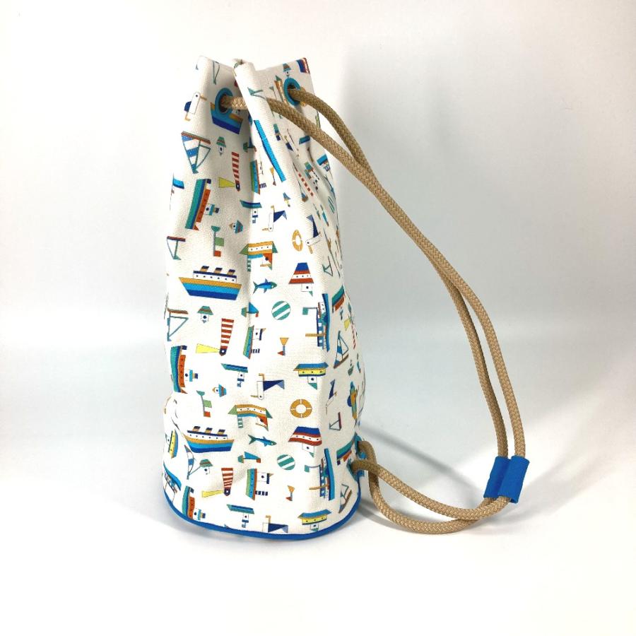 美品 HERMES エルメス プティシャルティエ ベビー BABY 赤ちゃん 巾着バッグ マリンプリント ショルダーバッグ【中古】 | HERMES | 03