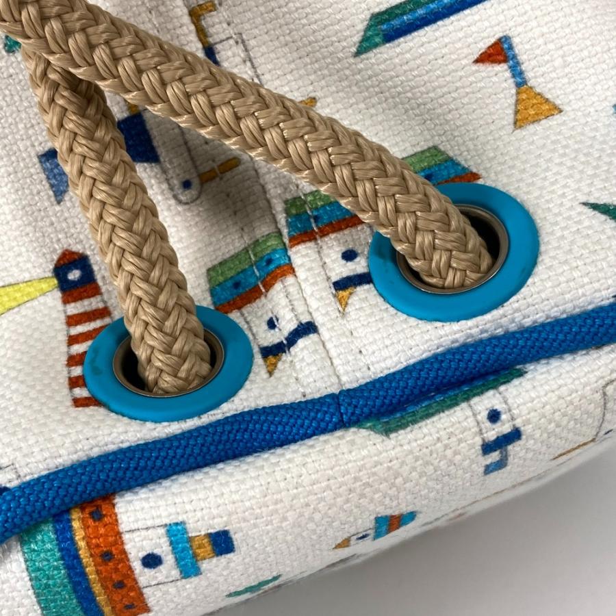 美品 HERMES エルメス プティシャルティエ ベビー BABY 赤ちゃん 巾着バッグ マリンプリント ショルダーバッグ【中古】 | HERMES | 07