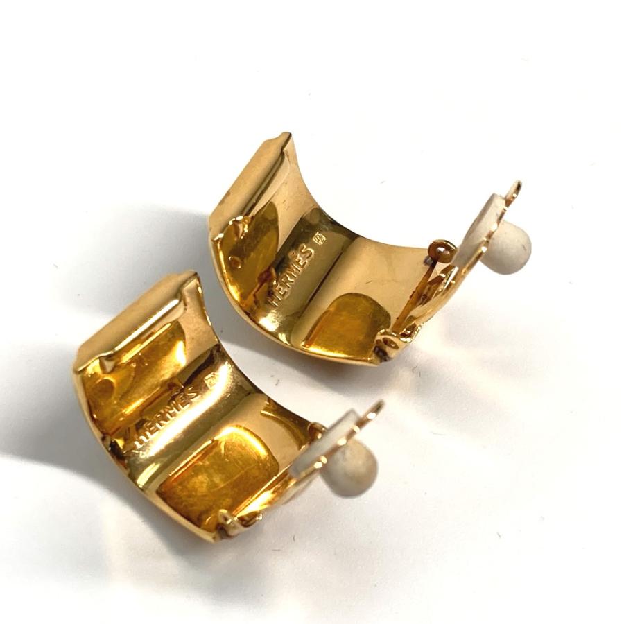 HERMES エルメス エマイユ アクセサリー H柄 七宝焼き イヤリング ゴールド×ブルー レディース【中古】 | HERMES | 03