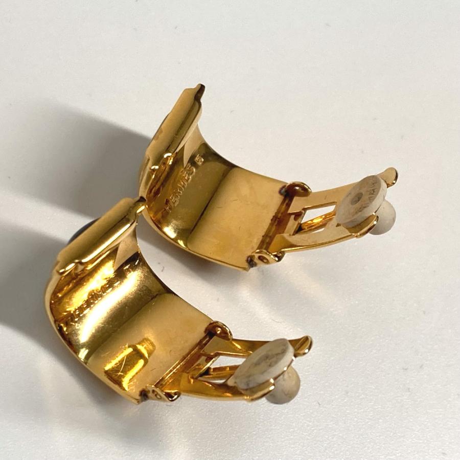 HERMES エルメス エマイユ アクセサリー H柄 七宝焼き イヤリング ゴールド×ブルー レディース【中古】 | HERMES | 04