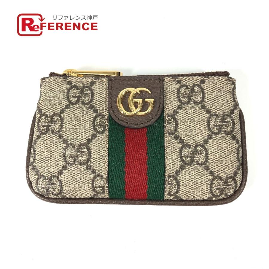 GUCCI グッチ 671722 オフィディア コインケース 小銭入れ 財布 キーフック付き GGスプリーム キーケース ベージュ レディース【中古】 | GUCCI
