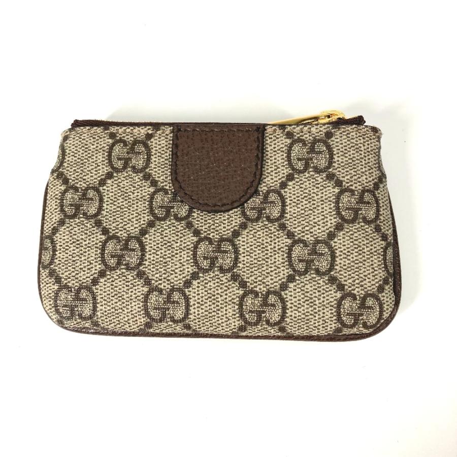 GUCCI グッチ 671722 オフィディア コインケース 小銭入れ 財布 キーフック付き GGスプリーム キーケース ベージュ レディース【中古】 | GUCCI | 01