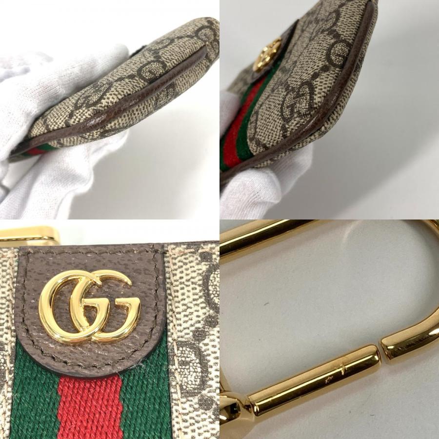 GUCCI グッチ 671722 オフィディア コインケース 小銭入れ 財布 キーフック付き GGスプリーム キーケース ベージュ レディース【中古】 | GUCCI | 08