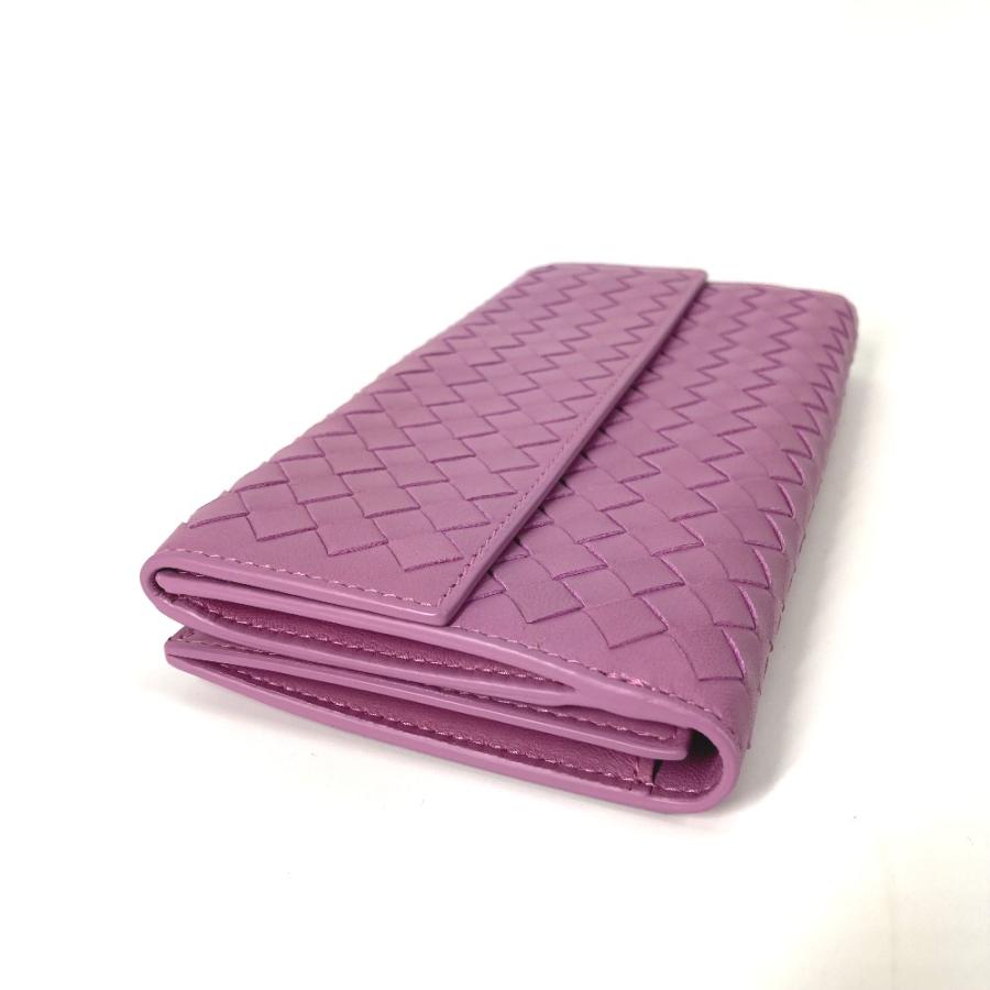 新品同様 BOTTEGA VENETA ボッテガヴェネタ イントレチャート ロングウォレット Wホック 長財布 パープル系 レディース【中古】 |  | 04