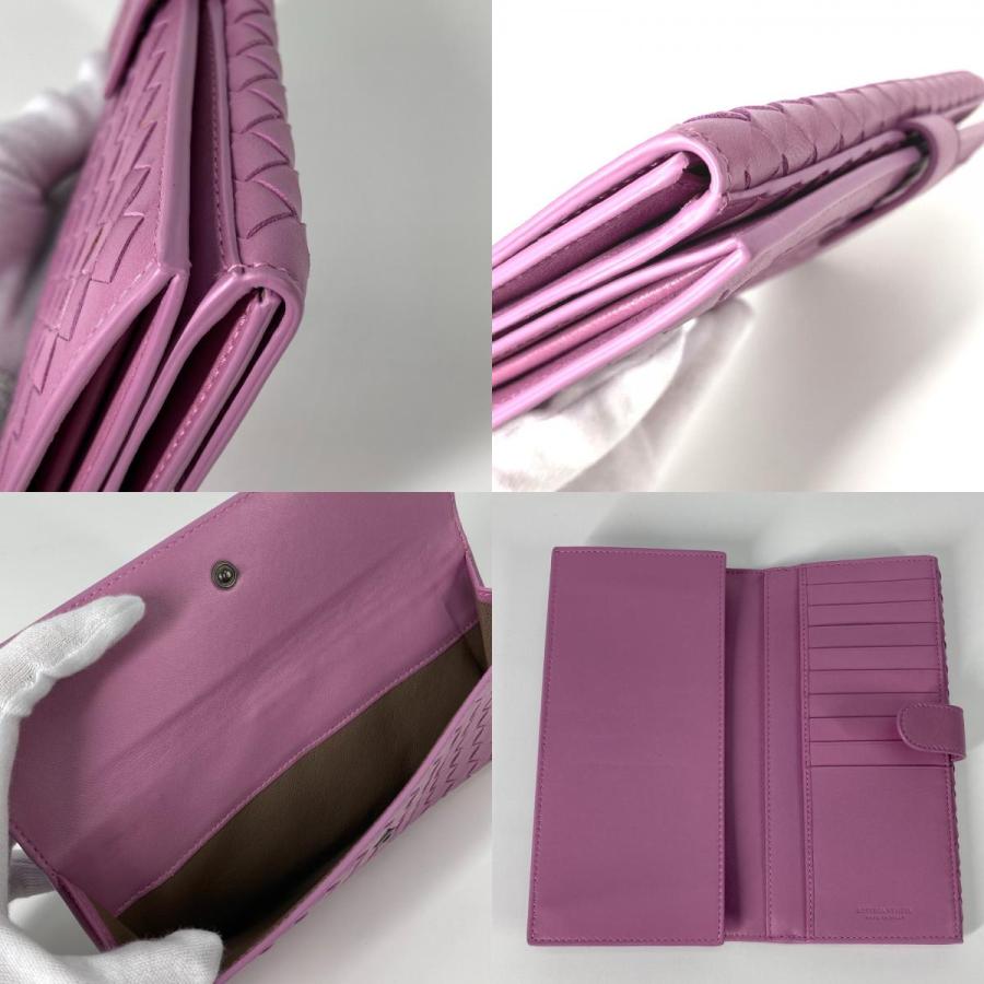 新品同様 BOTTEGA VENETA ボッテガヴェネタ イントレチャート ロングウォレット Wホック 長財布 パープル系 レディース【中古】 |  | 08