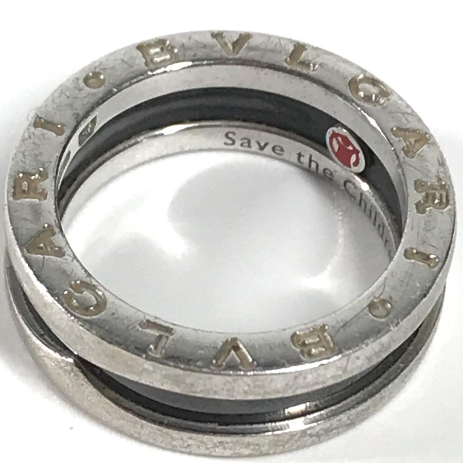 BVLGARI ブルガリ B-zero1 ビーゼロワン アクセサリー セーブザチルドレン リング・指輪 シルバー×ブラック レディース【中古】 | BVLGARI | 04