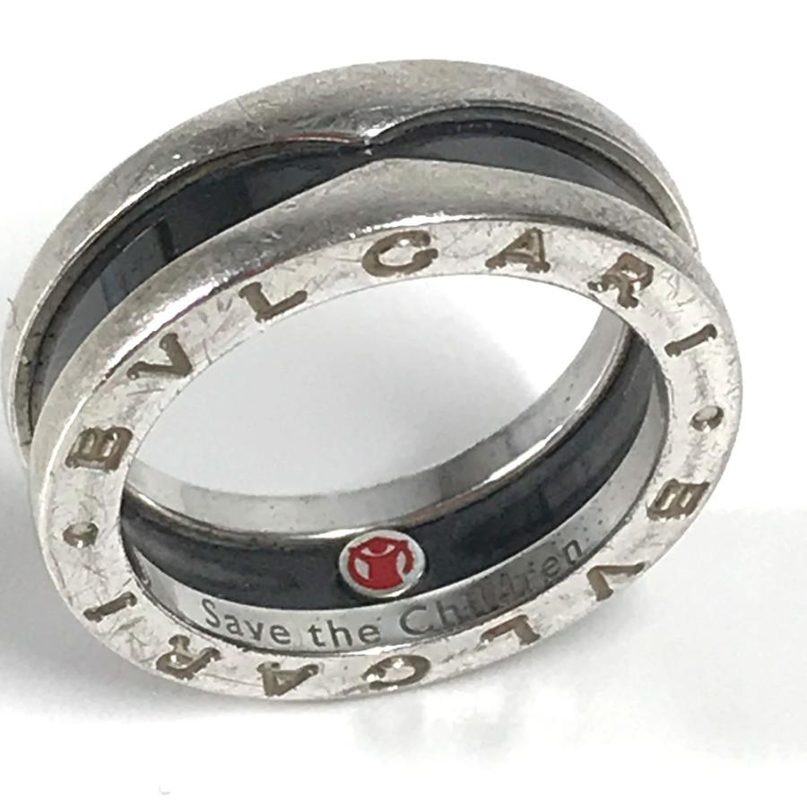 BVLGARI ブルガリ B-zero1 ビーゼロワン アクセサリー セーブザチルドレン リング・指輪 シルバー×ブラック レディース【中古】 | BVLGARI | 07