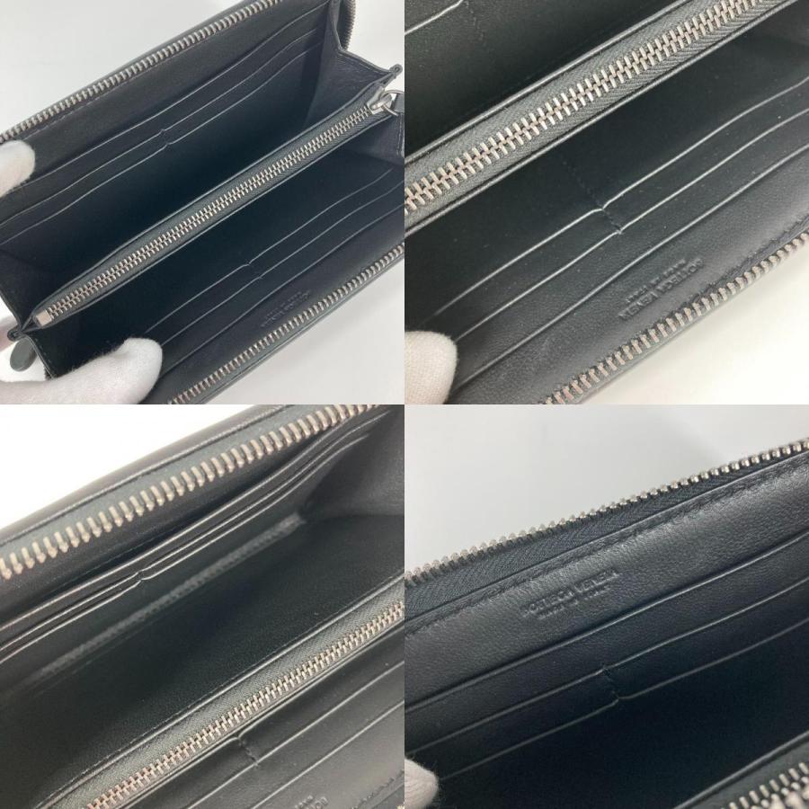 新品同様 BOTTEGA VENETA ボッテガヴェネタ イントレチャート ラウンドファスナー ロングウォレット 長財布 ブラック レディース【中古】 |  | 09