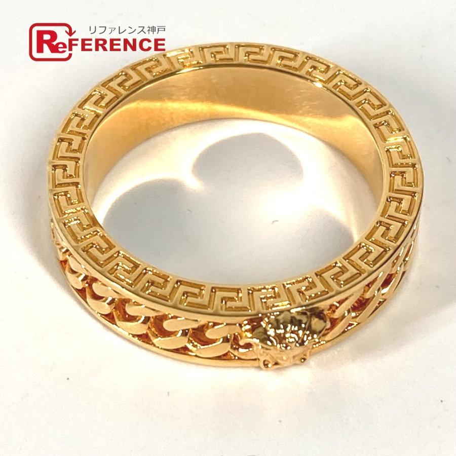 美品 VERSACE ヴェルサーチ メデューサ チェーン アクセサリー リング・指輪 ゴールド メンズ【中古】 | 