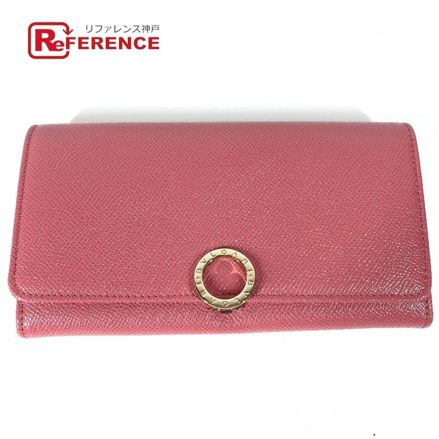 新品同様 BVLGARI ブルガリ ロゴクリップ 2つ折り ロングウォレット 長財布 ピンク レディース【中古】 | BVLGARI