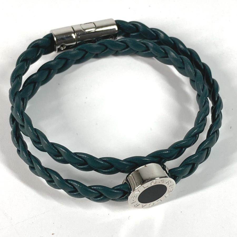 BVLGARI ブルガリ ブルガリブルガリ 2重 アクセサリー ブレスレット グリーン メンズ【中古】 | BVLGARI | 01