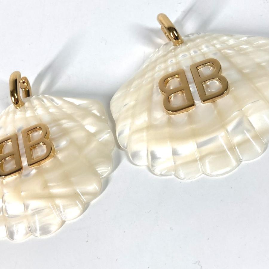 BALENCIAGA バレンシアガ BB シェル アクセサリー 貝 ピアス ホワイト レディース【中古】 | BALENCIAGA | 01