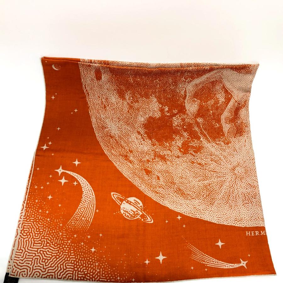 未使用 HERMES エルメス カレジェアン 140 2023秋冬コレクション ストール クレールドゥリュンヌ Clair De Lune スカーフ オレンジ【中古】 | HERMES | 04