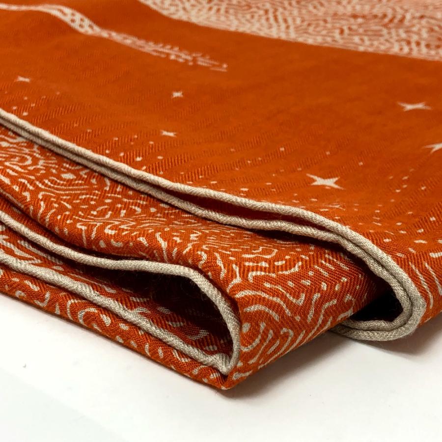 未使用 HERMES エルメス カレジェアン 140 2023秋冬コレクション ストール クレールドゥリュンヌ Clair De Lune スカーフ オレンジ【中古】 | HERMES | 06