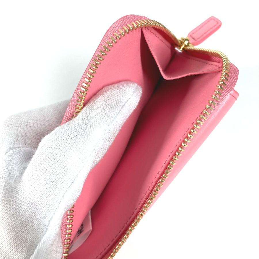 未使用】MCM 二つ折り財布 パウダーピンク