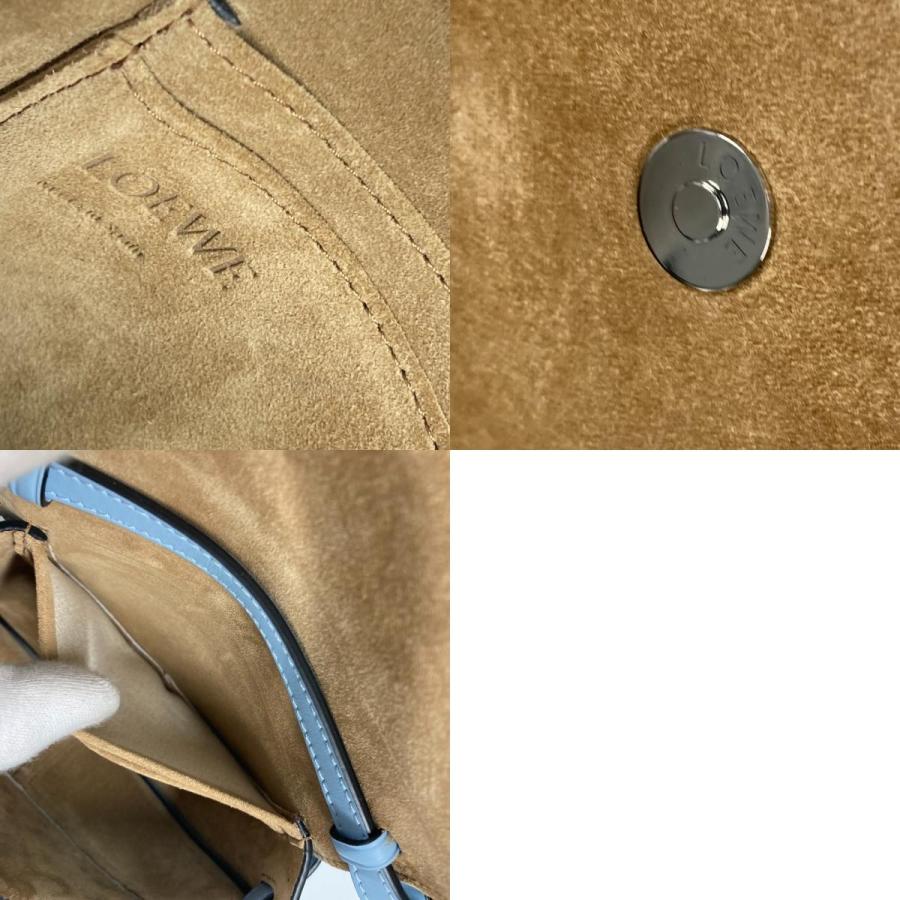 新品同様 LOEWE ロエベ A650N46X13 ゲートデュアル バッグ ミニ  斜め掛け ポシェット カバン ショルダーバッグ オニキスブルー【中古】 | LOEWE | 09
