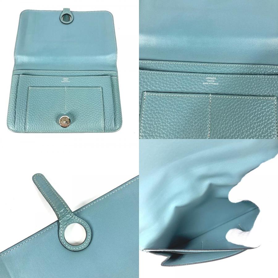 HERMES エルメス ドゴンデュオ GM コインケース付き 小銭入れ ロングウォレット 長財布 ブルージーン ブルー レディース【中古】 | HERMES | 08