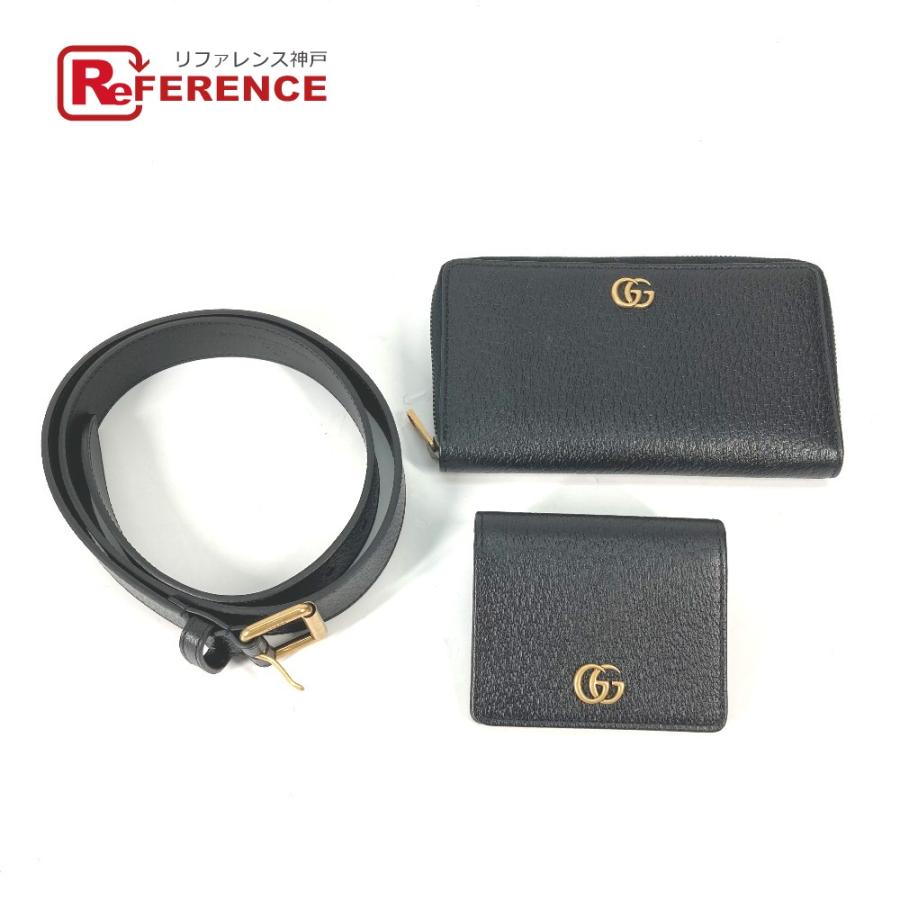未使用 GUCCI グッチ 699304 GG ラウンドファスナー長財布＆カードケース＆ベルト ベルトバッグ ウエストバッグ  長財布【中古】 | GUCCI