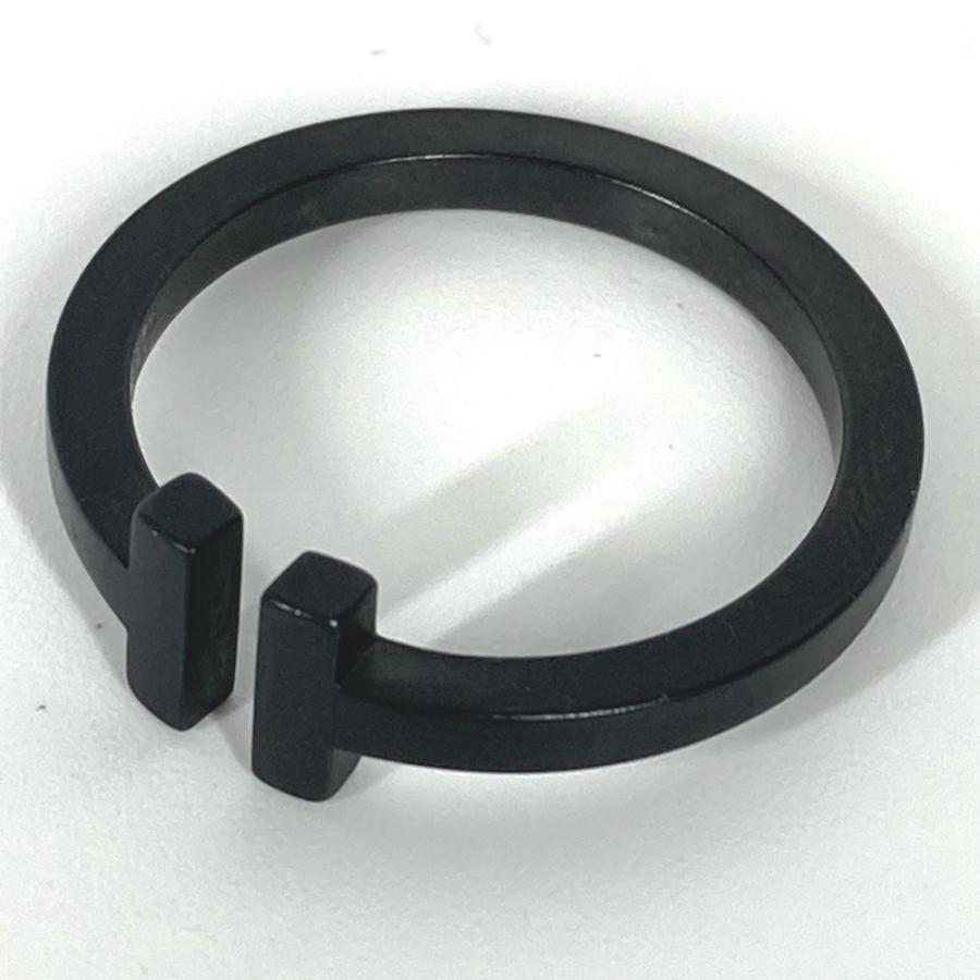 TIFFANY&Co. ティファニー Tスクエア ブラックコーティング アクセサリー リング・指輪 ブラック メンズ【中古】 | TIFFANY&Co. | 01