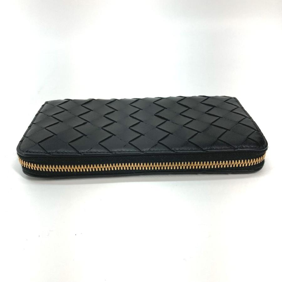 美品 BOTTEGA VENETA ボッテガヴェネタ イントレチャート ラウンドファスナー ジップアラウンドウォレット 長財布 ブラック レディース【中古】 |  | 02
