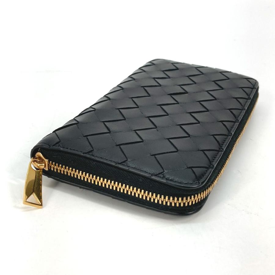 美品 BOTTEGA VENETA ボッテガヴェネタ イントレチャート ラウンドファスナー ジップアラウンドウォレット 長財布 ブラック レディース【中古】 |  | 04