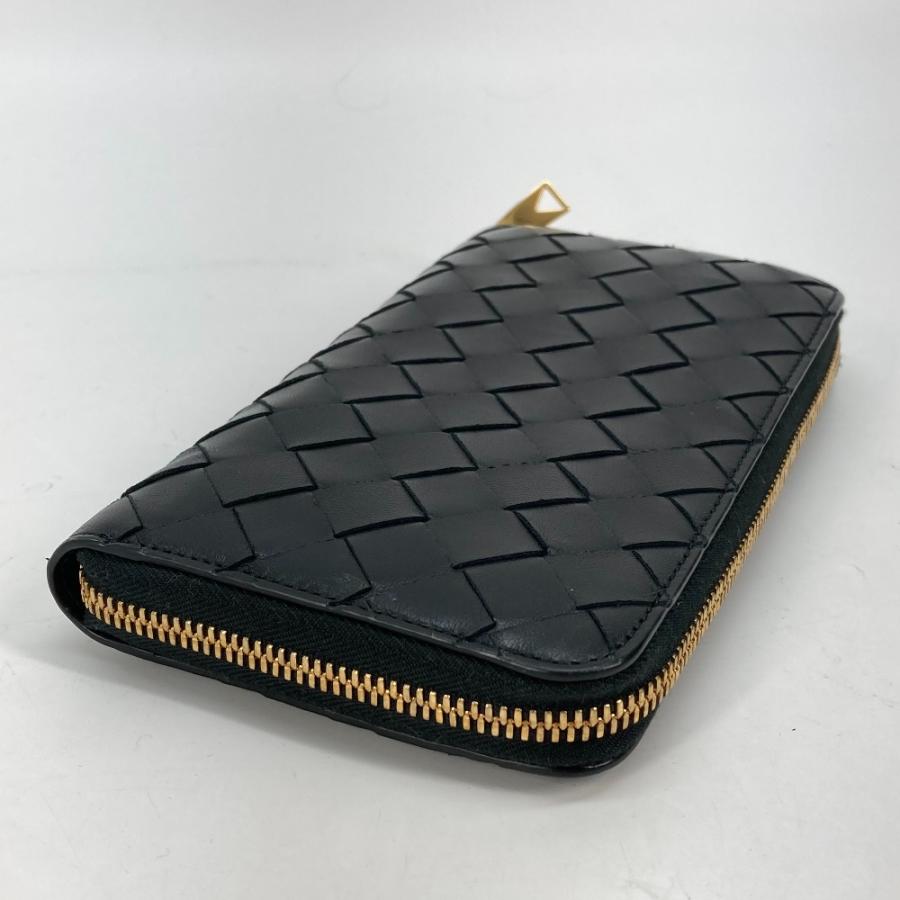 美品 BOTTEGA VENETA ボッテガヴェネタ イントレチャート ラウンドファスナー ジップアラウンドウォレット 長財布 ブラック レディース【中古】 |  | 05