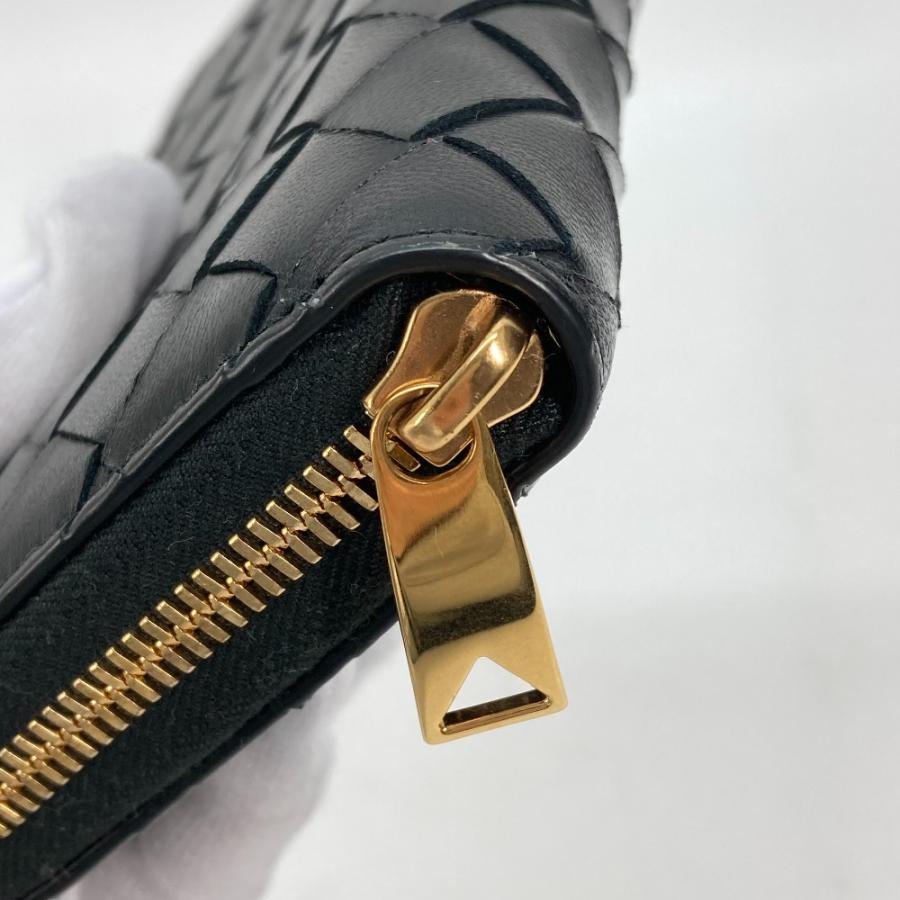 美品 BOTTEGA VENETA ボッテガヴェネタ イントレチャート ラウンドファスナー ジップアラウンドウォレット 長財布 ブラック レディース【中古】 |  | 06