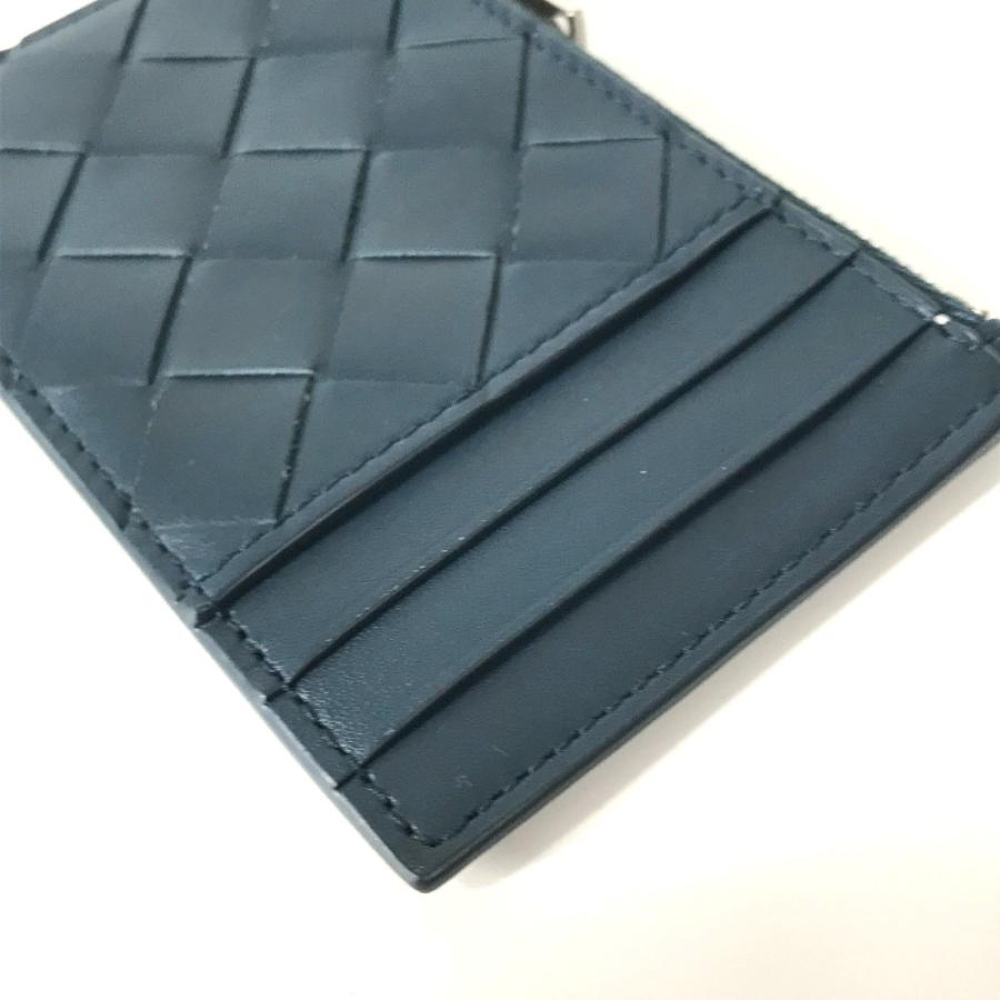 美品 BOTTEGA VENETA ボッテガヴェネタ イントレチャート カードケース カードホルダー 小銭入れ 財布  コインケース ネイビー ユニセックス【中古】 |  | 01