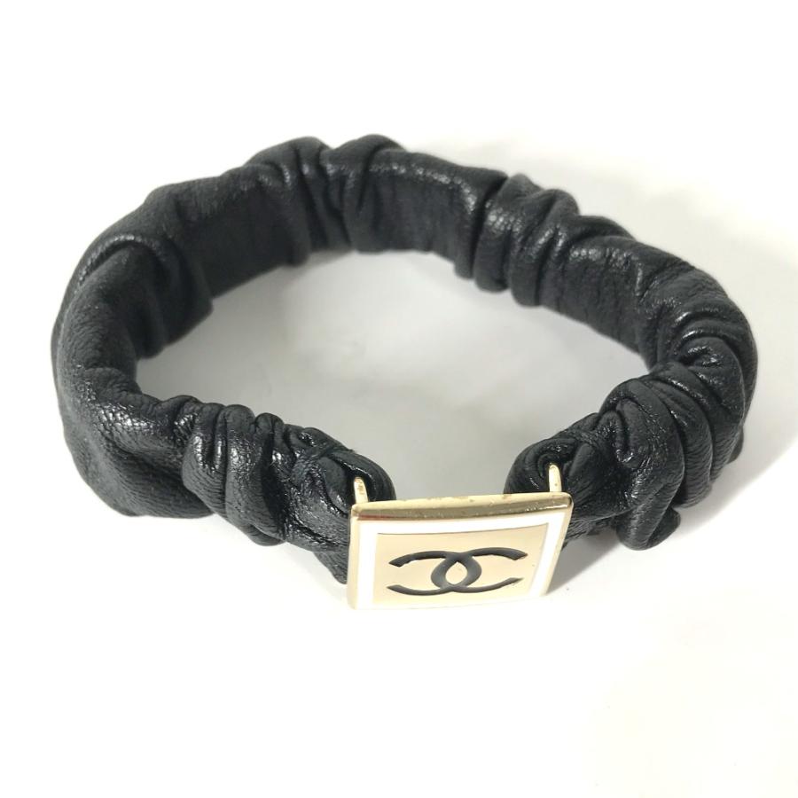 CHANEL シャネル シュシュ ヘアアクセサリー ココマーク CC ヘアゴム ブラック レディース【中古】 | CHANEL | 01
