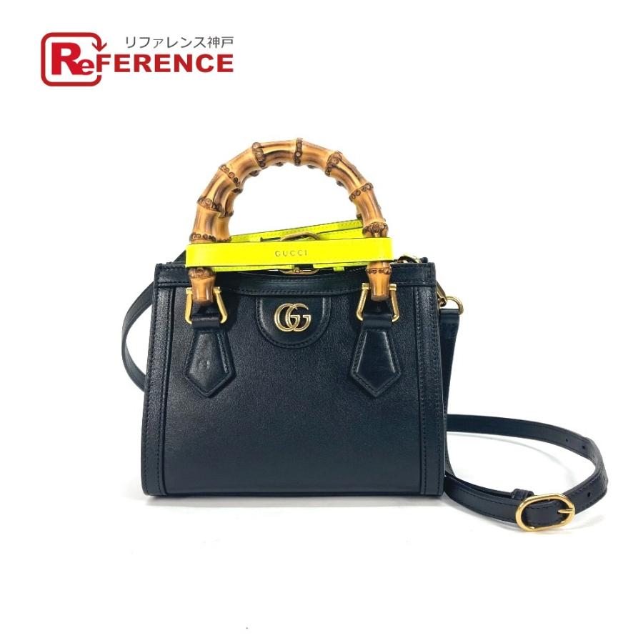 未使用 GUCCI グッチ 655661 ダイアナ ミニ バンブー 2WAYハンドバッグ ショルダーバッグ 斜め掛け  トートバッグ ブラック 【中古】 | GUCCI