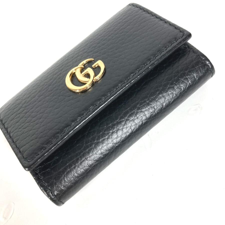 美品 GUCCI グッチ 456118 GGマーモント 6連 鍵 キーケース ブラック レディース【中古】 | GUCCI | 03