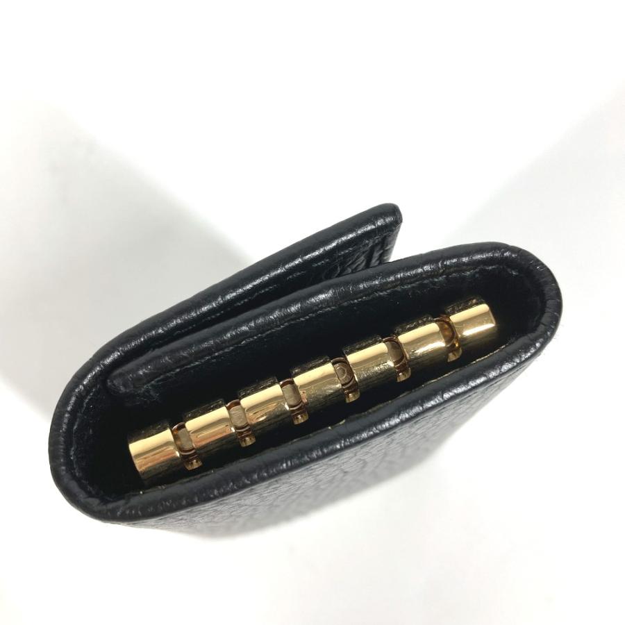 美品 GUCCI グッチ 456118 GGマーモント 6連 鍵 キーケース ブラック レディース【中古】 | GUCCI | 04