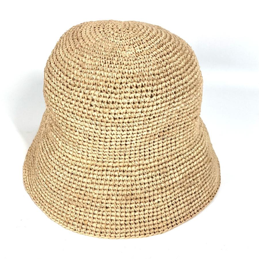 未使用 CELINE セリーヌ 2AUP7517Q トリオンフ バケットハット ハット帽 帽子 バケットハット ボブハット ハット ナチュラル ベージュ レディース【中古】 | CELINE | 04