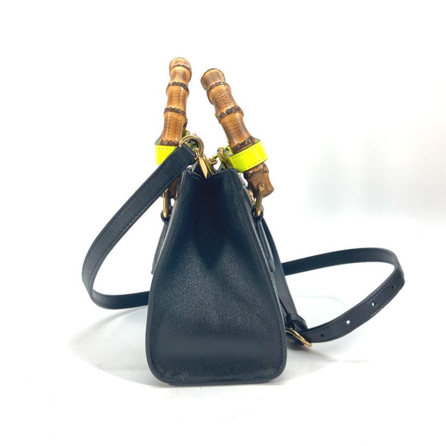 未使用 GUCCI グッチ 655661 ダイアナ ミニ バンブー 2WAYハンドバッグ ショルダーバッグ 斜め掛け  トートバッグ ブラック 【中古】 | GUCCI | 02