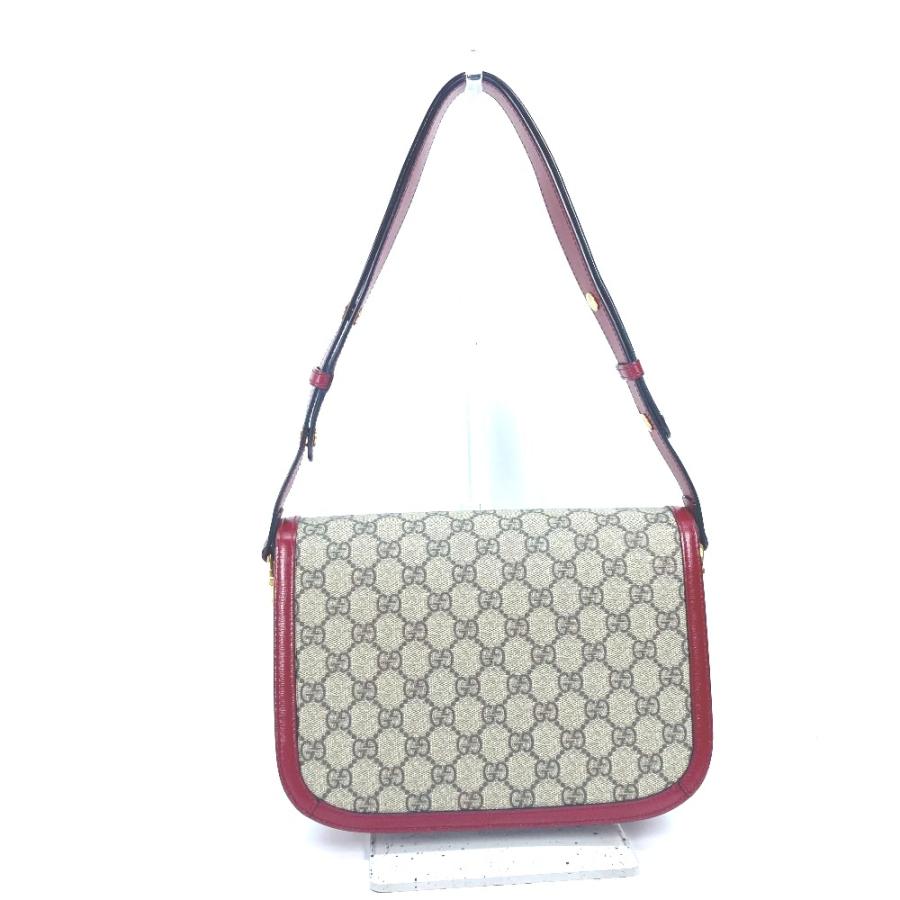 新品同様 GUCCI グッチ 602204 ホースビット 1955 カバン 肩掛け GGスプリーム ショルダーバッグ ベージュ レディース【中古】 | GUCCI | 01
