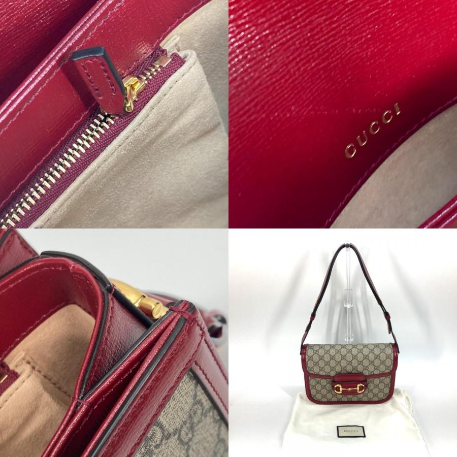 新品同様 GUCCI グッチ 602204 ホースビット 1955 カバン 肩掛け GGスプリーム ショルダーバッグ ベージュ レディース【中古】 | GUCCI | 09