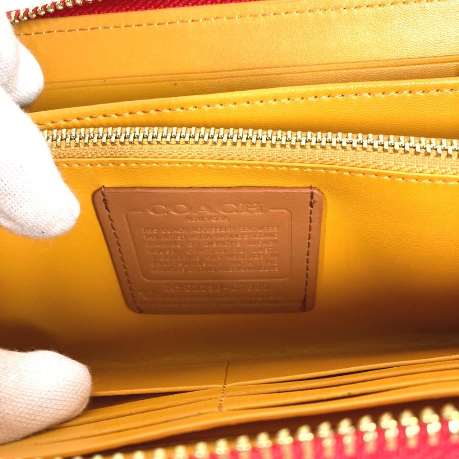 COACH コーチ C7800 ミッキーマウス アコーディオン ラウンドファスナー DISNEY キース・へリング コラボ 長財布 【中古】 | COACH | 09