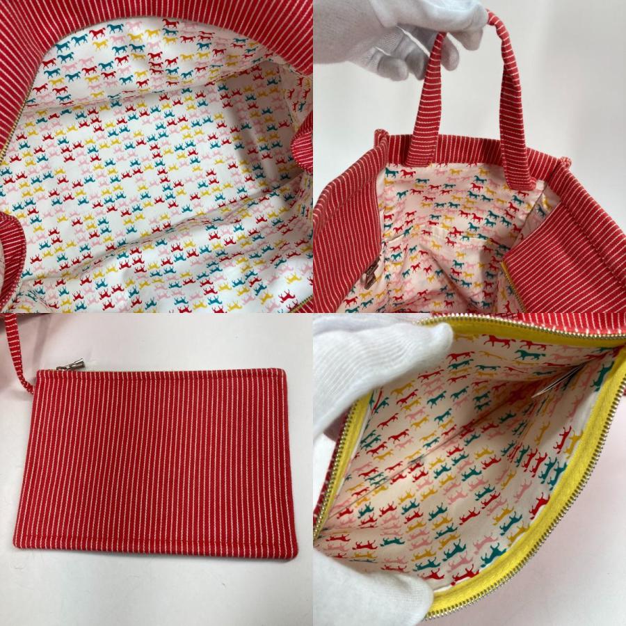 HERMES バッグ　ショルダーバッグ　布素材 HERMES（エルメス） カヴァル 馬 シュバル ストライプ ショルダー