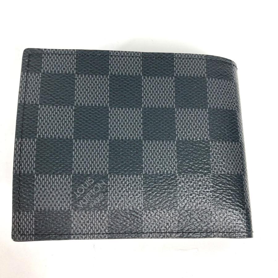 未使用 LOUIS VUITTON ルイヴィトン N63336 ポルトフォイユマルコ NM ダミエグラフィット 2つ折り財布 ブラック メンズ【中古】｜reference｜06