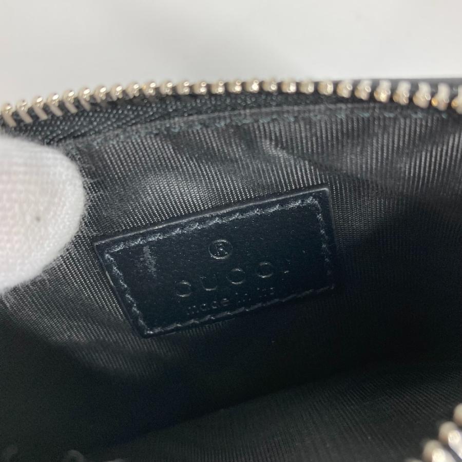 美品 GUCCI グッチ 697717 インターロッキングG カードケース フラグメントケース 財布 GGスプリーム コインケース ブラック【中古】 | GUCCI | 09