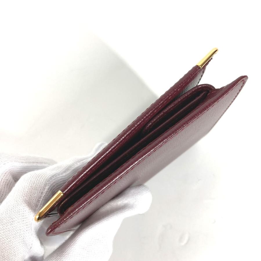 美品 CARTIER カルティエ マストライン コンパクトウォレット 2つ折り財布 ワインレッド レディース【中古】 | Cartier | 06