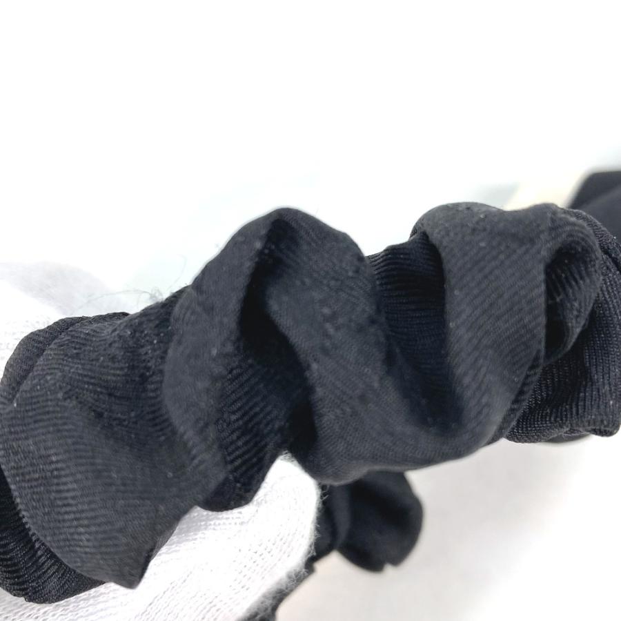 CHANEL シャネル リボン りぼん バイカラー シュシュ 髪飾り　 ヘアアクセサリー  ヘアゴム ブラック×ホワイト レディース【中古】 | CHANEL | 06