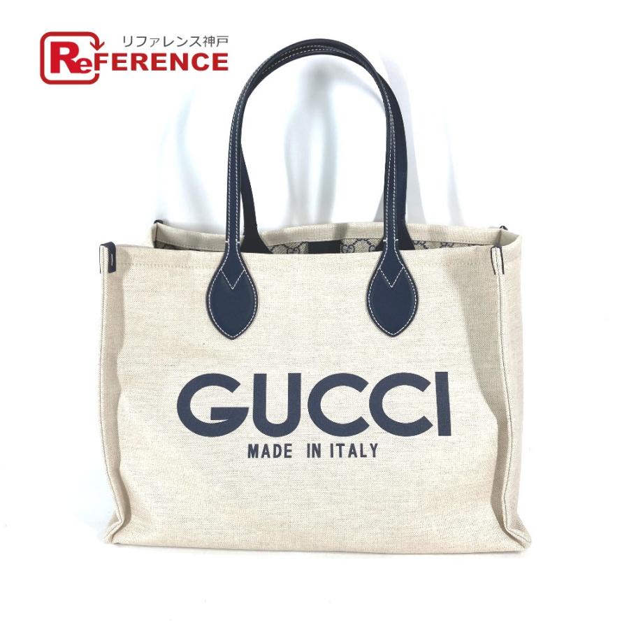 Gucciのロゴプリントトートバッグ