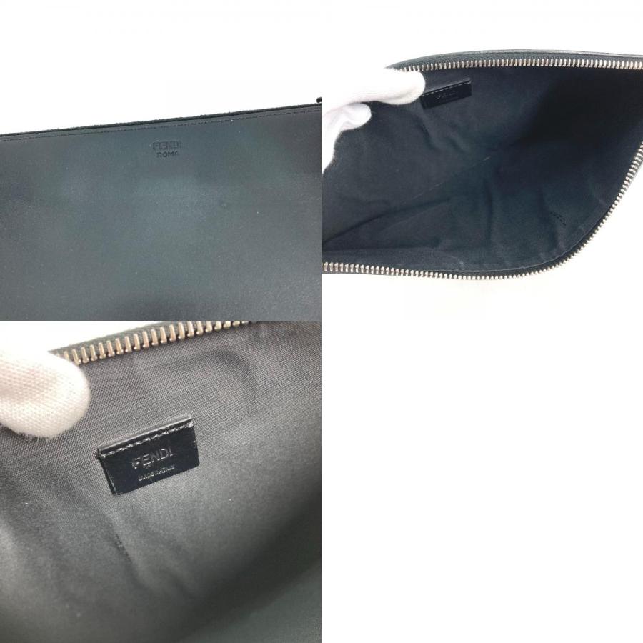 FENDI フェンディ 7N0078 モンスター バグス ポーチ カバン クラッチバッグ ブラック メンズ【中古】 | FENDI | 09