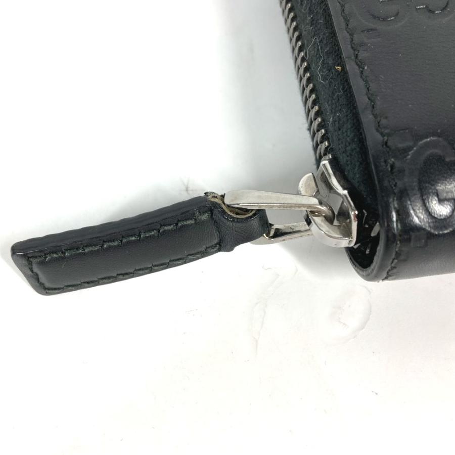 GUCCI グッチ 307987 ロングウォレット ラウンドファスナー グッチシマ GG 長財布 ブラック レディース【中古】 | GUCCI | 05