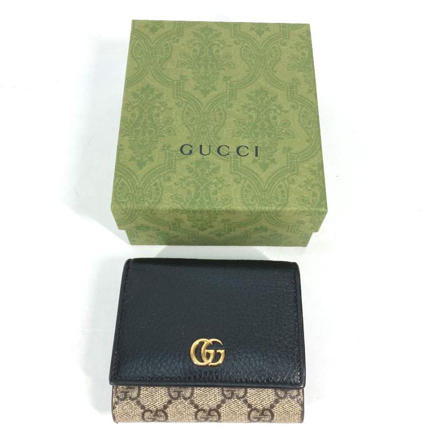 GUCCI グッチ 598587 GGマーモント コンパクトウォレット GGスプリーム 2つ折り財布 ベージュ レディース【中古】 | GUCCI | 05